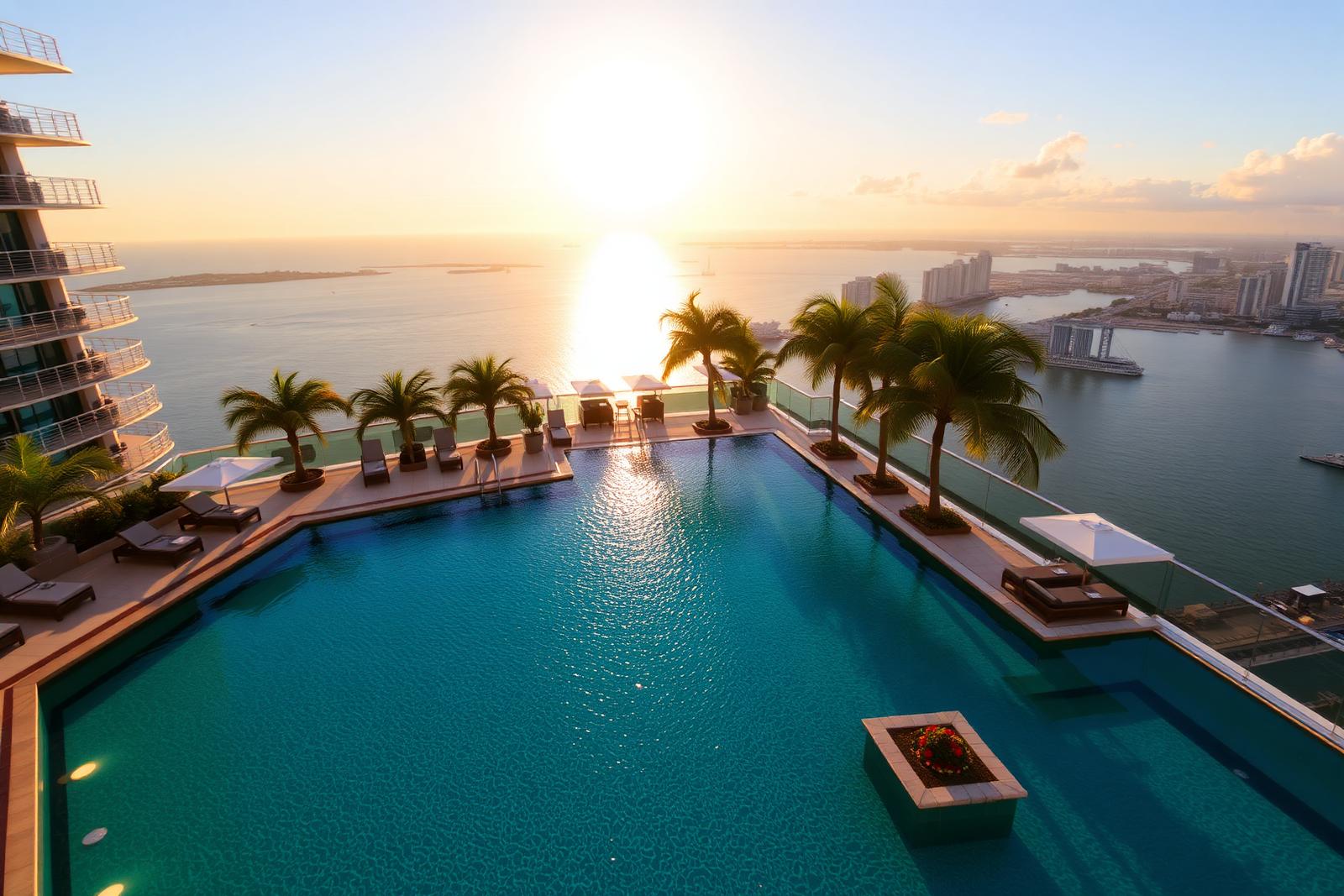 Rooftop pool deck
