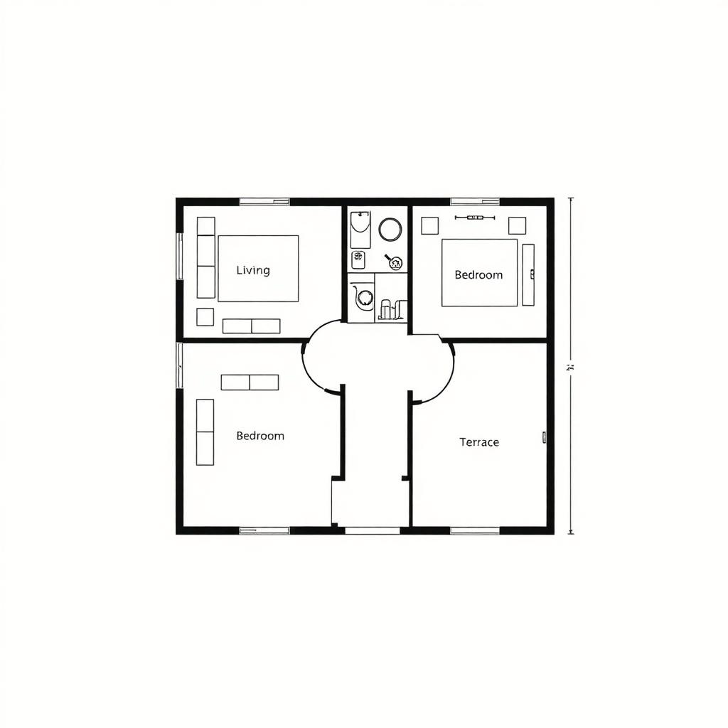Residence D floor plan — 3 + Den bedroom